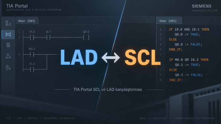 TIA Portal SCL ve LAD karşılaştırması